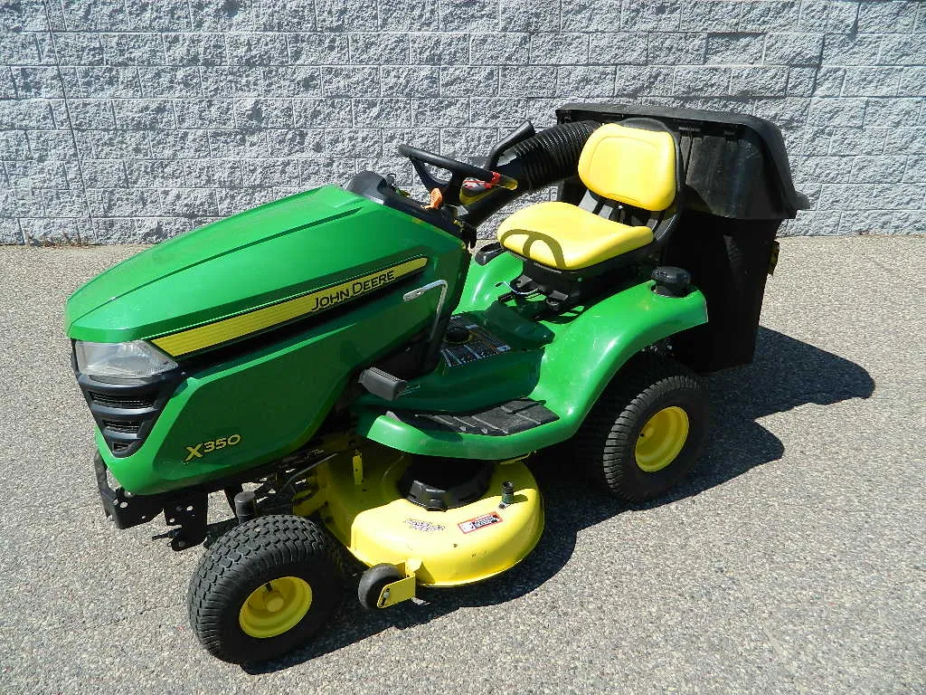 John Deere X350-42" Mower,7 bushel bagger, 44"2-Stage Snowblower