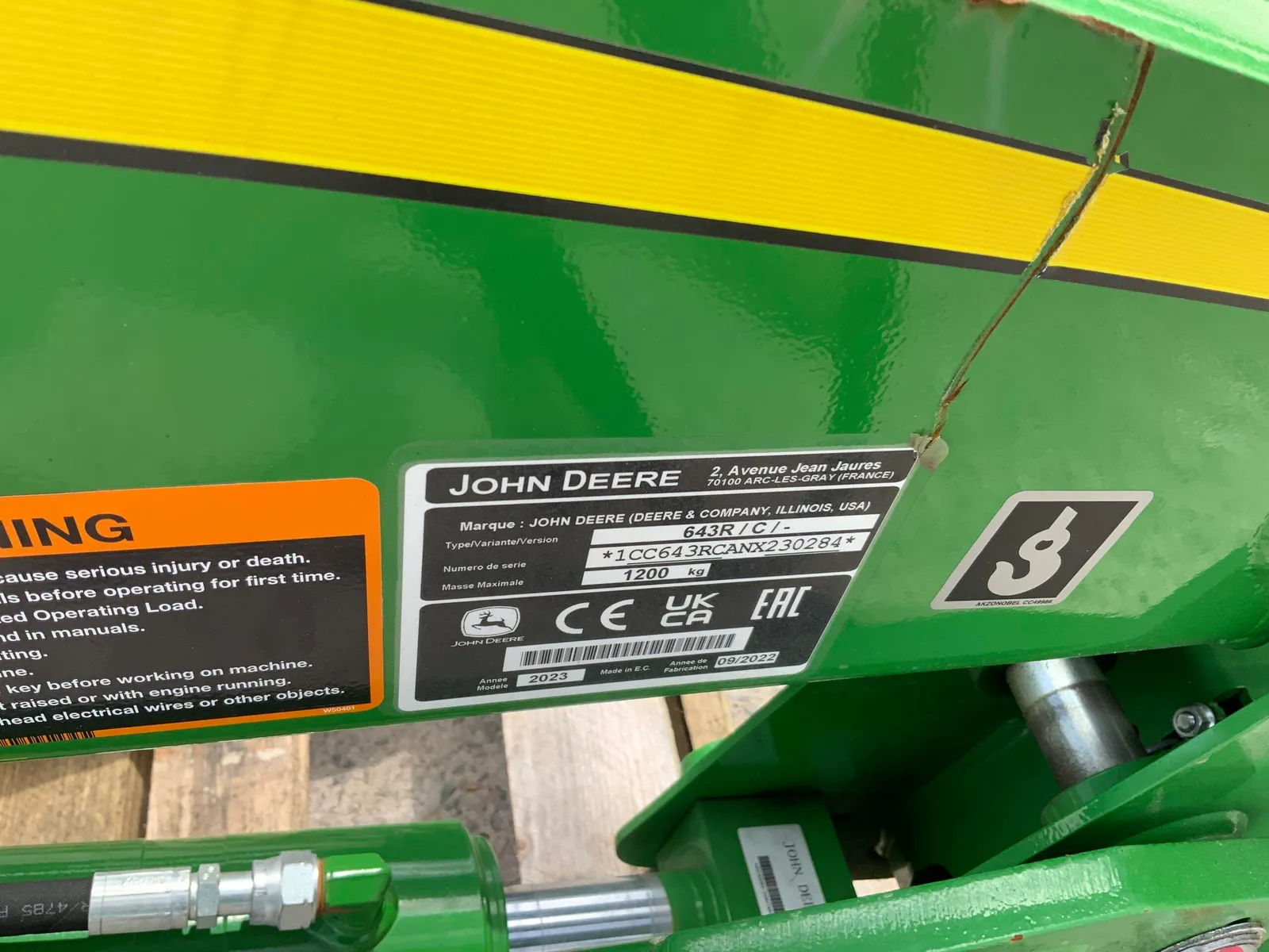 John Deere Unused John Deere 643R Loader Boom